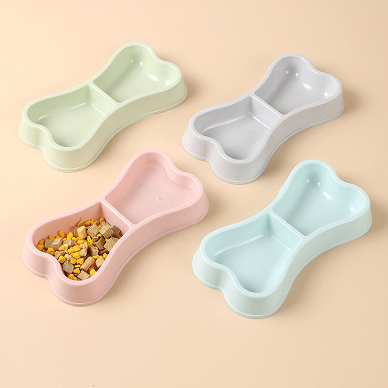 Pet Food Bowl Bone Shape