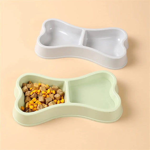 Pet Food Bowl Bone Shape