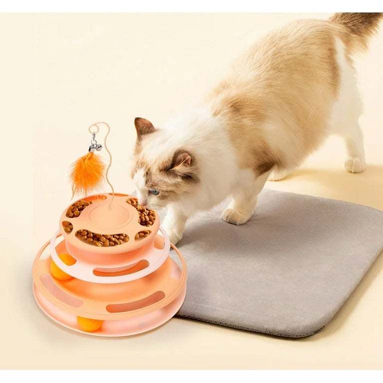 Cat Tower Toy With Treat Bowl (AB 608)