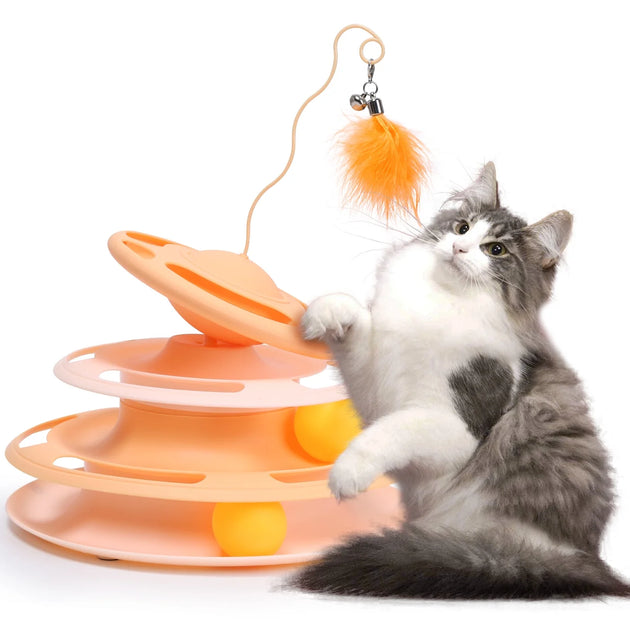 Cat Tower Toy With Treat Bowl (AB 608)