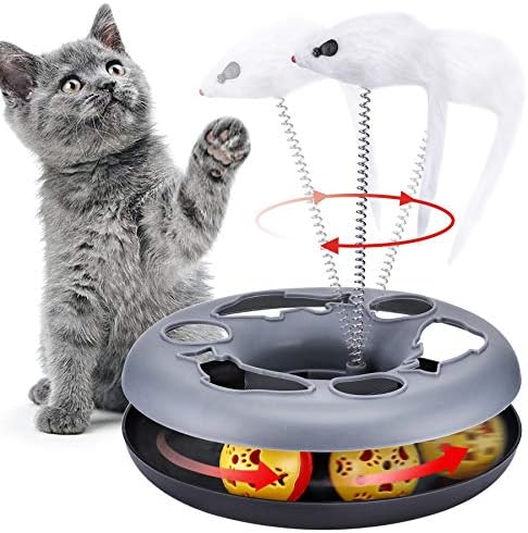 Cat Track Toy Round With Mouse