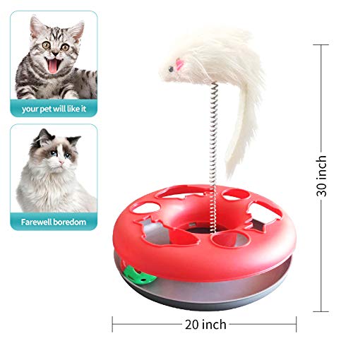 Cat Track Toy Round With Mouse