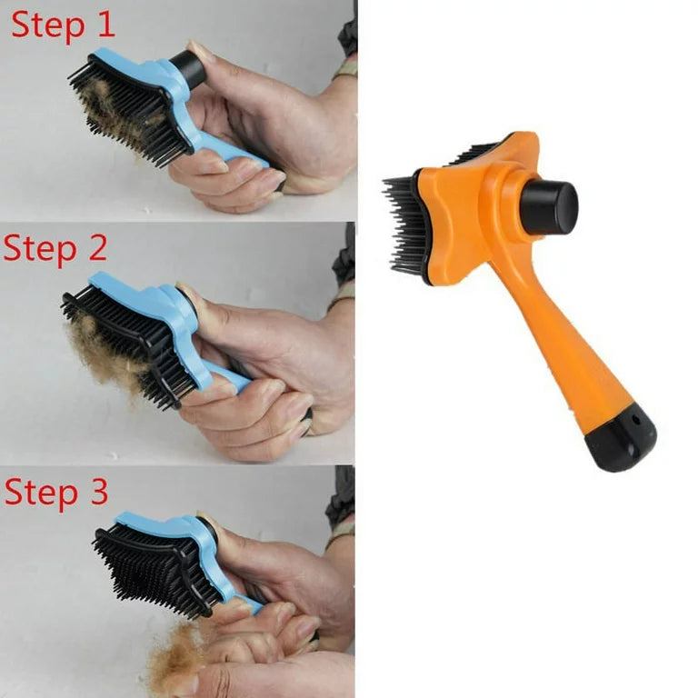 Pet Button Brush Plastic (AB 389)