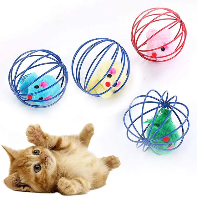 Cage Ball Toy For Cats & Dogs