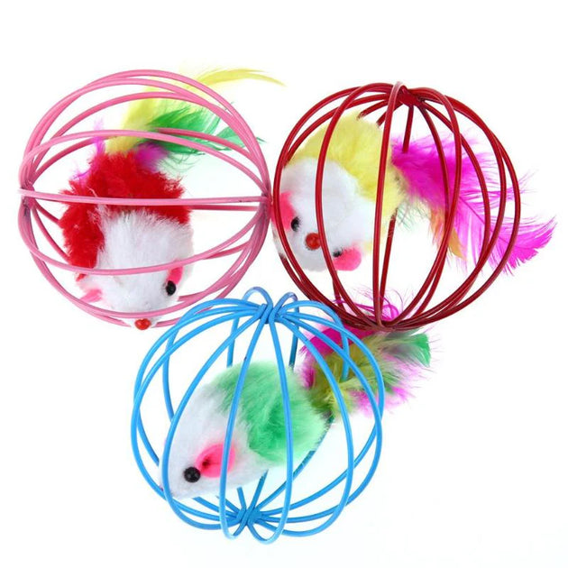 Cage Ball Toy For Cats & Dogs