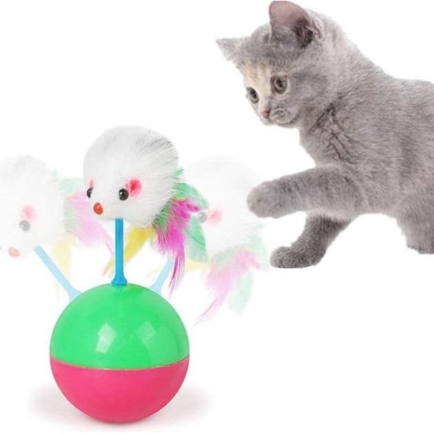 Cat Ball Toy With Mouse