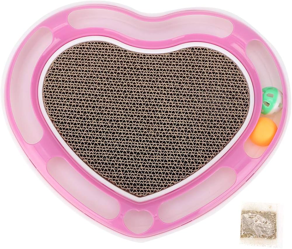 Cat Toy Scratcher Heart Shape With Catnip