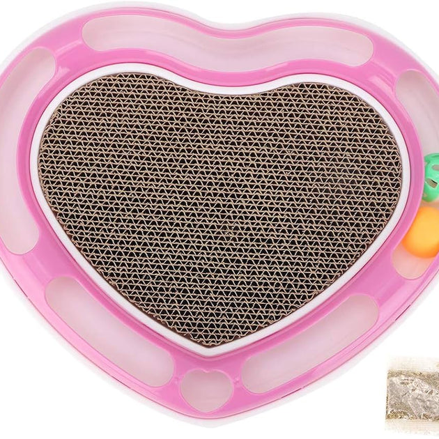 Cat Toy Scratcher Heart Shape With Catnip