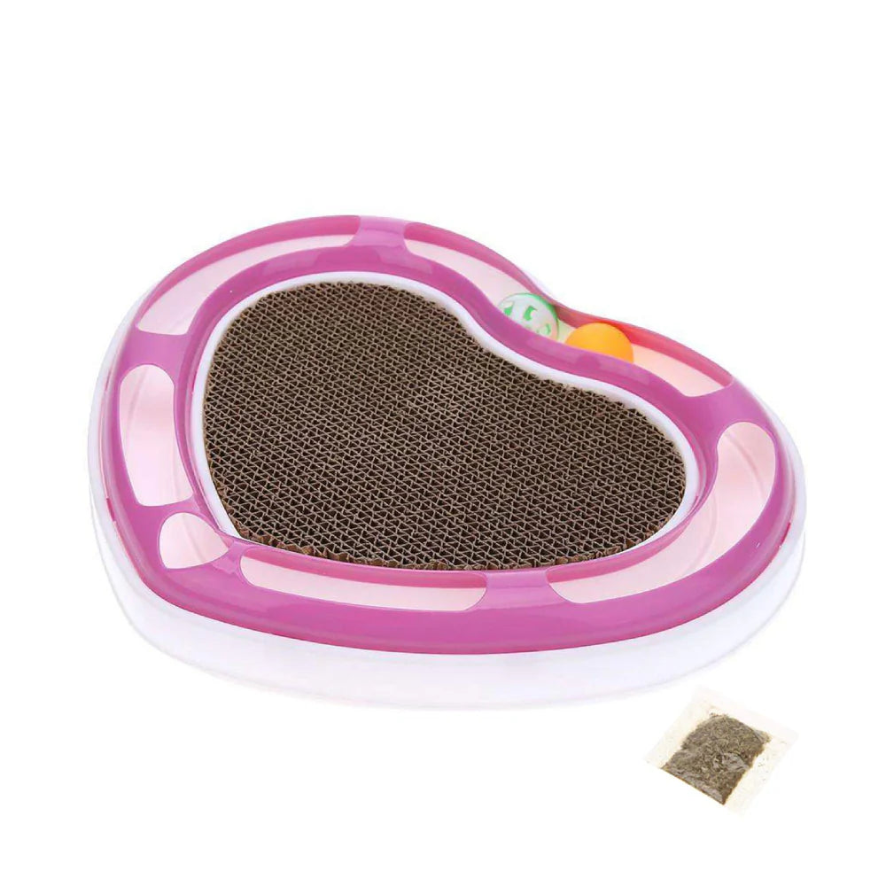 Cat Toy Scratcher Heart Shape With Catnip