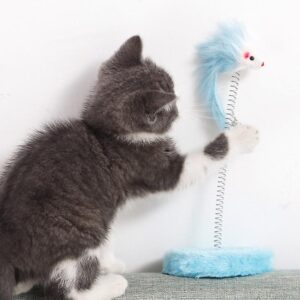 Cat Toy Mouse Spring with Scratcher