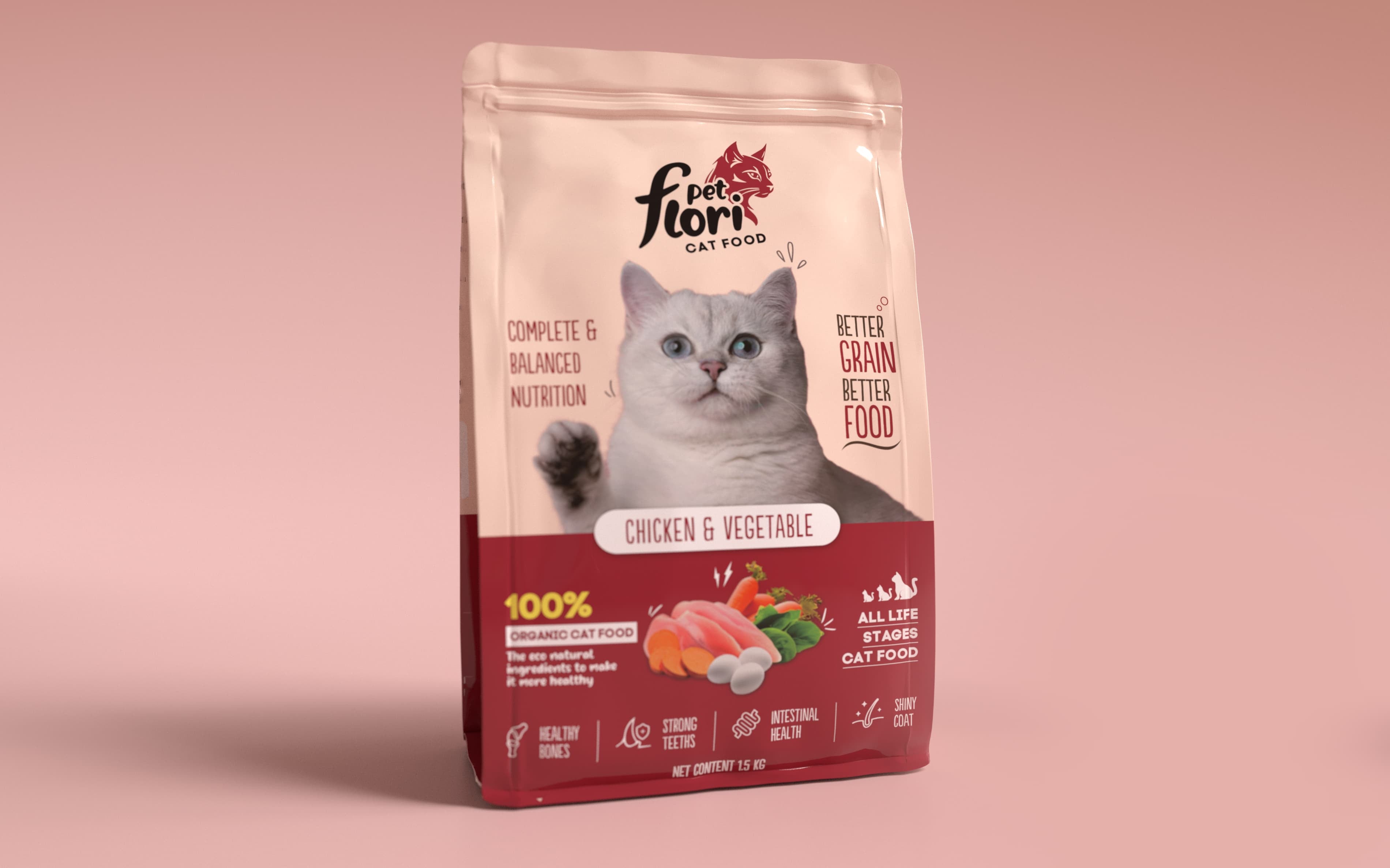 Flori pet Cat Food Chicken Flavor