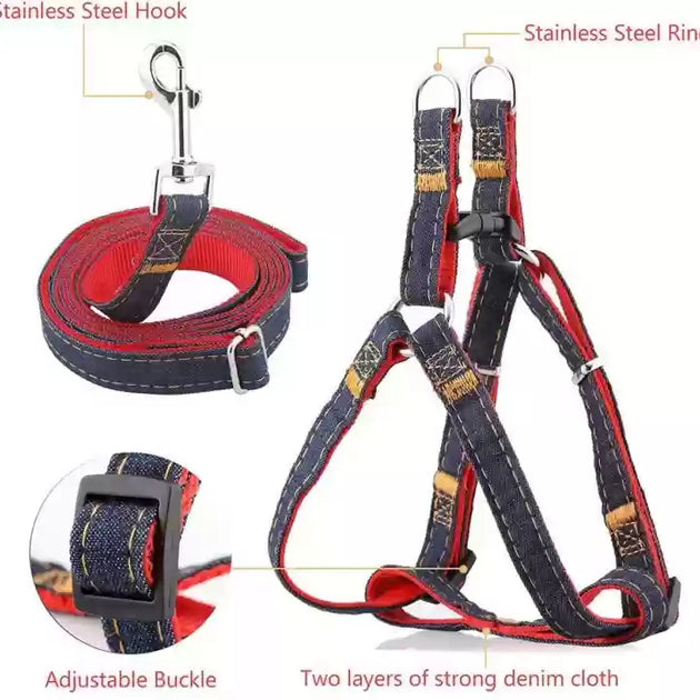 Dog Harness Jeans (Adjustable)