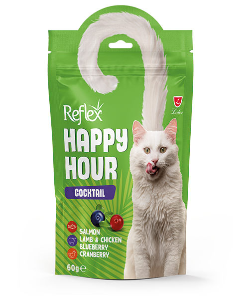 Reflex Happy Hour / Cocktail Salmon, Lamb & Chicken, Blueberry & Cranberry All Supportive Benefits Together