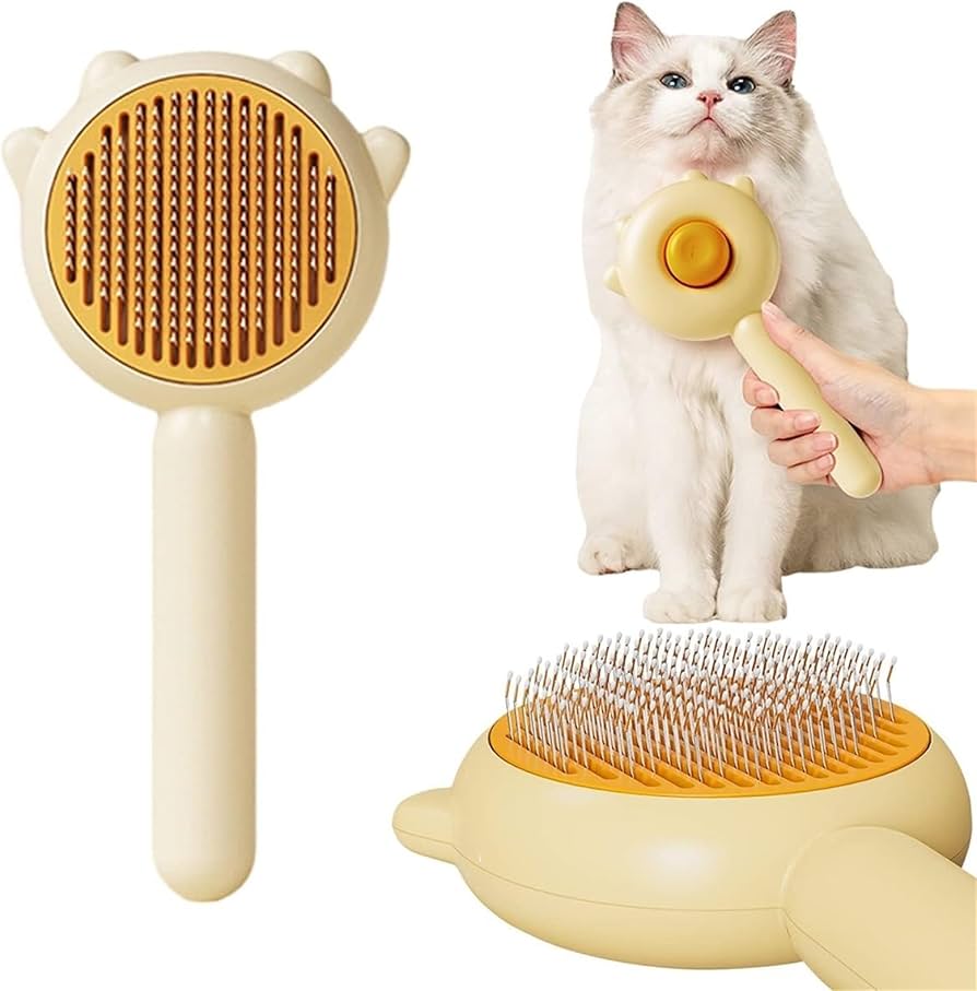 Pet Button Round Grooming Brush