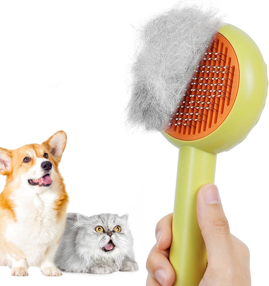 Pet Button Round Grooming Brush