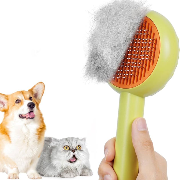 Pet Button Round Grooming Brush