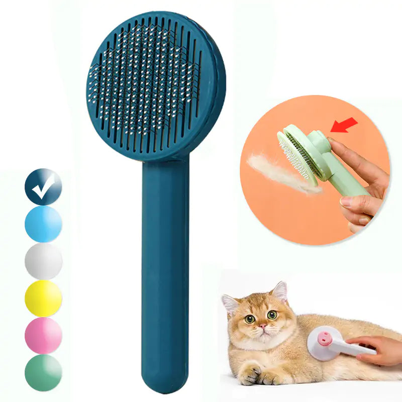 Pet Button Round Grooming Brush